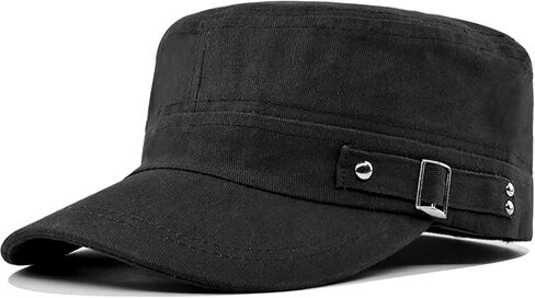 Unisex Army Cadet Cap Military Flat Top Basic Baseball Caps in Saudi Arabia
