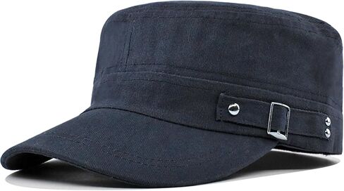Unisex Army Cadet Cap Military Flat Top Basic Baseball Caps in Saudi Arabia
