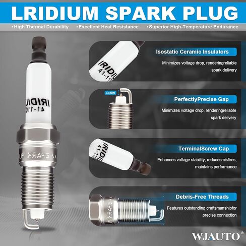 Iridium Spark Plugs 6 Pack, Pre-Gapped Sparkplugs OEM Replacement for Ford Escape Fusion, Lincoln Zephyr, Mazda Tribute, Mercury Mariner Milan,V6 3.0L in Kuwait