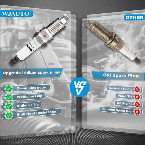Iridium Spark Plugs 6 Pack, Pre-Gapped Sparkplugs OEM Replacement for Ford Escape Fusion, Lincoln Zephyr, Mazda Tribute, Mercury Mariner Milan,V6 3.0L in Kuwait