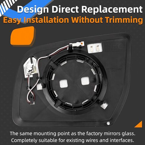 Passenger Side Mirror Replacement for Ford Ranger 2012 2013 2014 2015 2016 2017 2018, Everest 2016-2020 - Right Side Mirror Glass, Rear View Mirrors Glass with Power Heated & Blind Spot in Saudi Arabia