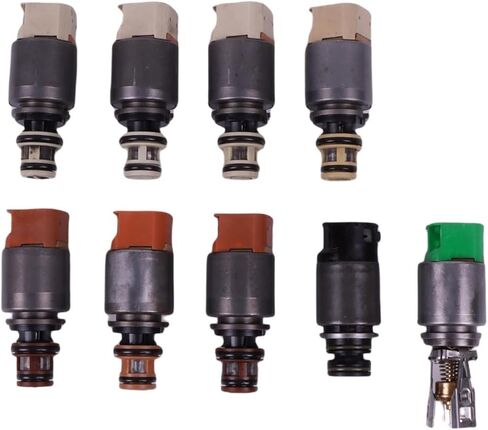 9PCS 8HP45 8HP70 Car Transmission Solenoids Set Compatible For Audi Q7 Compatible For Jaguar XJ/Range Rover Automatic Transmission Chassis Parts in Saudi Arabia