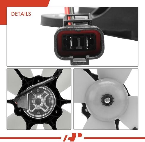مجموعة مروحة تبريد رادياتير المحرك الأيسر A-Premium متوافقة مع موديلات مختارة من Honda - Civic 1999 2000 1.6L، استبدال # 19015P08013، 19020P08003 in Saudi Arabia
