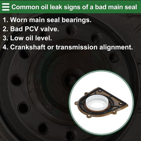 Motoforti Crankshaft Oil Seal with Flange Main Seal for Ford Escape 2005-2008 2017-2019 No.1S7Z6K301AA in Saudi Arabia