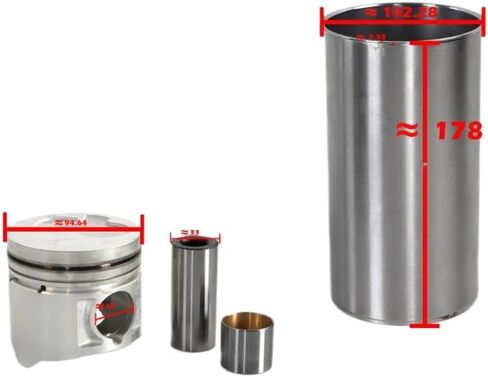 Engine Rebuild Kit 4JG2 4JG2T Pistons Cylinder Gasket Bearing Sets Compatible With TCM HYSTER Forklift in Kuwait