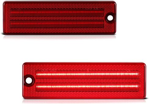 VIPMOTOZ Full LED Rear Red Side Marker Lights Compatible With 1993-2002 Chevy Camaro Chrome Housing Clear Lens Pair Set in Saudi Arabia