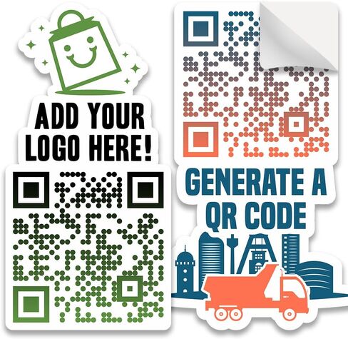 ملصقات شعار رمز الاستجابة السريعة المخصصة من VulgrCo - ملصقات لامعة من الفينيل مقاومة للماء للتغليف والإعلان والديكور والحفلات والمزيد! إضفاء الطابع الشخصي على ملصق QR الخاص بعلامتك التجارية (عموديًا) in Kuwait