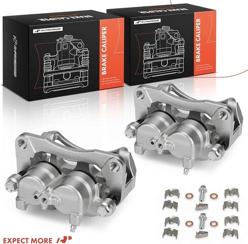 A-Premium Disc Brake Caliper Assembly with Bracket Compatible with Mazda Vehicles - MPV 2000-2006 - Front Driver and Passenger Side in Saudi Arabia