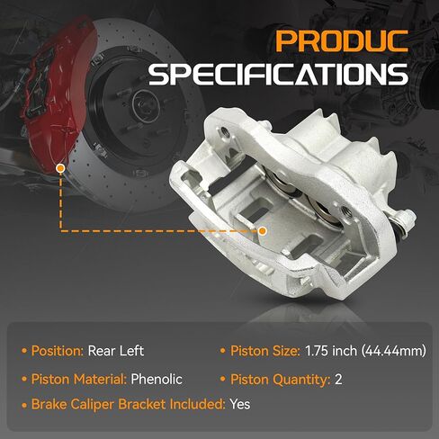 18B4753 Rear Left Disc Brake Caliper for Ford F-250 Super Duty/F-350 Super Duty 1999-2004, for Ford Excursion 2000-2005 in Saudi Arabia