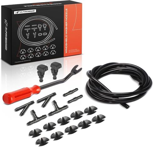 A-Premium Front Windshield Washer Nozzle Hose Repair Kit Compatible with Ford F-150, Expedition, E-150/E-250 Super Duty, Flex & Lincoln Navigator, Mark LT & Mercury Grand Marquis, Set of 20 in Saudi Arabia