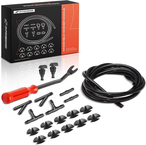 A-Premium Front Windshield Washer Nozzle Hose Repair Kit Compatible with Ford F-150, Expedition, E-150/E-250 Super Duty, Flex & Lincoln Navigator, Mark LT & Mercury Grand Marquis, Set of 20 in Saudi Arabia