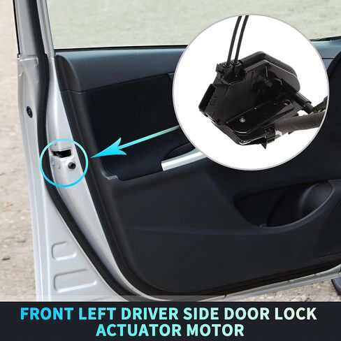 X AUTOHAUX Replacement Front Left Driver Side Power Door Lock Actuator Motor with Cable for Nissan Versa Note 2014-2017 Door Latch Actuator Assembly Replace No.805013WC6A Black in Saudi Arabia