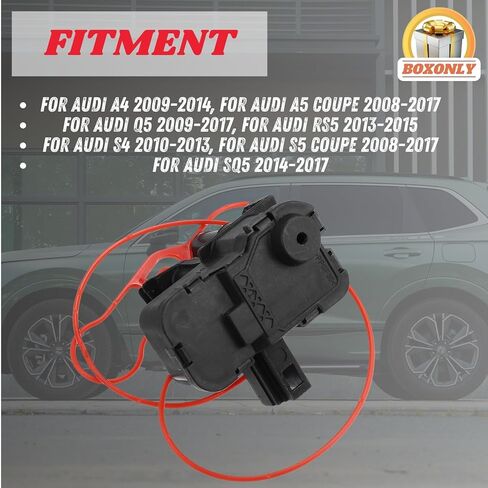 مشغل قفل باب حشو الوقود 8K0862153H لأودي A4 A5 Q5 S4 S5 RS5 SQ5 كوبيه | فتاحة محرك إطلاق باب الوقود 2-Pin OE 8K0862153J قطعة بديلة سوداء in Saudi Arabia