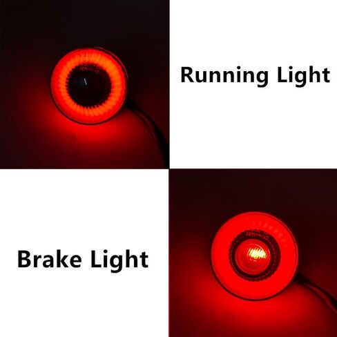 العالمي LED دراجة نارية مستديرة الخلفية الذيل الفرامل وقف ضوء دراجة نارية لوحة ترخيص جبل مصباح ل مقهى المتسابق هوندا ATV UTV سوزوكي in Kuwait
