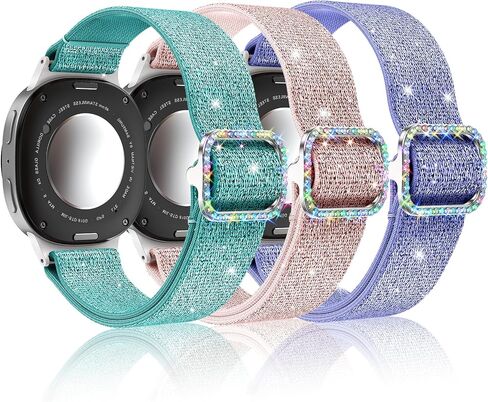 أحزمة مطاطية من LETOID لساعة Samsung Galaxy Watch 7 6 5 4 FE 40 مم 44 مم/ساعة 6 4 شريط كلاسيكي 42 مم 46 مم 43 مم 47 مم/ساعة 5 Pro Band 45 مم/Active 2/Galaxy Watch Ultra Bands، 3 عبوات حزام نايلون مرن 20 مم in Kuwait