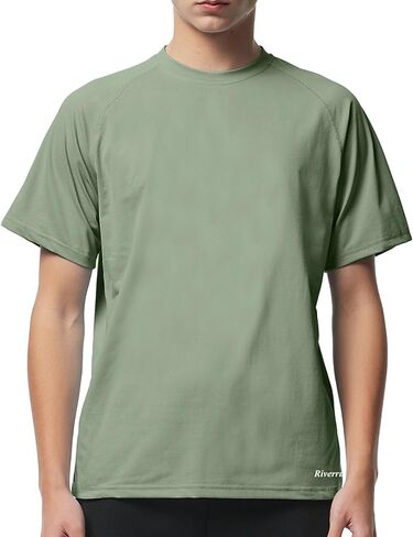 Riverruns Fishing T-Shirt Men's Workout Shirts Moisture-Wicking UPF 50+ Sun Protection Shirt for Fishing Swim #1021 in Saudi Arabia