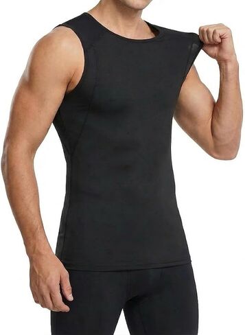 Men's Compression Shirt | Slimming Body Shaper Crewneck Workout Vest for Tummy Control & Athletic Performance in Saudi Arabia