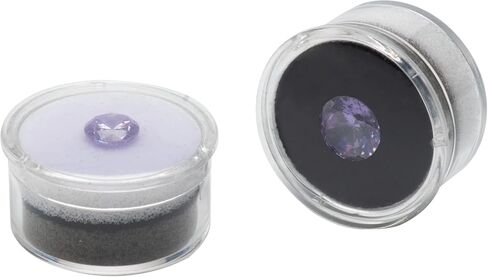 60 PCS Gemstone Display Collection Storage Box with Clear Lid for Gems Diamond and PU Leather Black Bag Holder Container (Black-60pcs) in Saudi Arabia