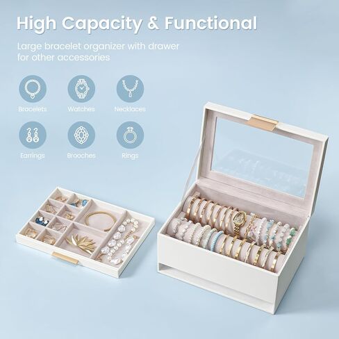 Lolalet Jewelry Organizer Bundle with Clear Bracelet Organizer in Kuwait