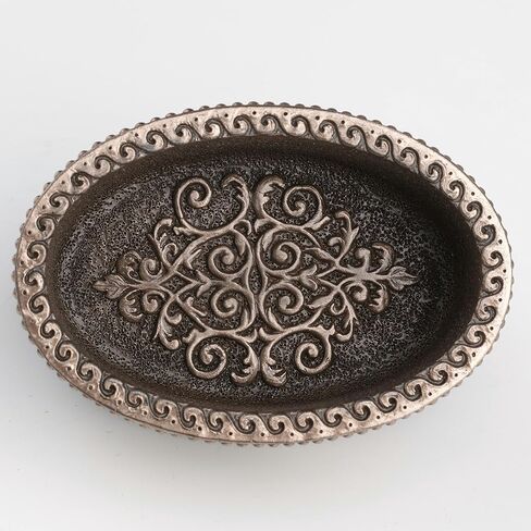 Veronese Design 4 5/8 بوصة تربية الحصان صندوق حلية بيضاوي الشكل من الراتنج المصبوب البارد لمسة نهائية برونزية صندوق مجوهرات تمثال قابل للجمع in Saudi Arabia