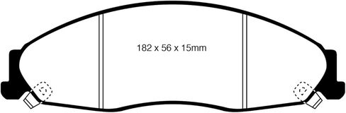 مجموعة وسائد الفرامل الرياضية من سلسلة EBC Redstuff 3000 DP31841C لتناسب PONTIAC in Kuwait