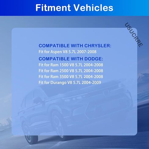 Upgraded FJ482 8 Pack Fuel Injectors Compatible with Dodge Durango 2004-2009,for Ram 1500/2500/3500 2004 2005 2006 2007 2008 5.7L 53032713AA in Kuwait