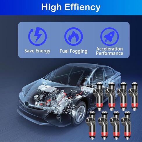 Upgraded FJ482 8 Pack Fuel Injectors Compatible with Dodge Durango 2004-2009,for Ram 1500/2500/3500 2004 2005 2006 2007 2008 5.7L 53032713AA in Kuwait