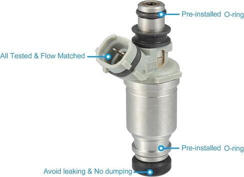 ACROPIX Car Fuel Injector Nozzle Replacement Fit for Toyota Corolla 1.6L 1989-1992 23209-16120 - Pack of 4 Silver Tone in Saudi Arabia