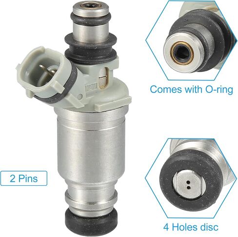 ACROPIX Car Fuel Injector Nozzle Replacement Fit for Toyota Corolla 1.6L 1989-1992 23209-16120 - Pack of 4 Silver Tone in Saudi Arabia