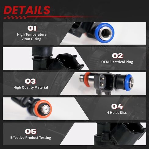 حاقن الوقود مناسب لـ Ford F150 Edge Explorer Flex Police Utility Transit، for-Mustang، for-Lincoln Continental، MKS، MKT، MKX، MKZ، 3.5L 3.7L، Inyectores استبدال OE 0280158191 in Saudi Arabia
