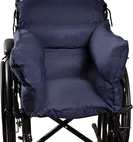 DMI Comfort Wheelchair Cushion & Pad, Wheelchair Seat Cushion, Recliner Cushion & Pillow, Foam, Cushion For Wheelchair Seat, 16 x 22 Inches, Navy in Kuwait