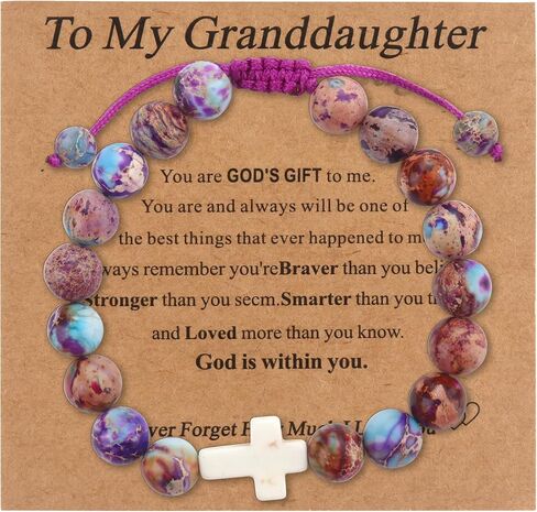 Granddaughter Cross Birthday Gifts from Grandma, Cross Bracelet, Christian Gifts in Saudi Arabia