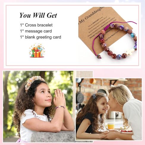 Granddaughter Cross Birthday Gifts from Grandma, Cross Bracelet, Christian Gifts in Saudi Arabia