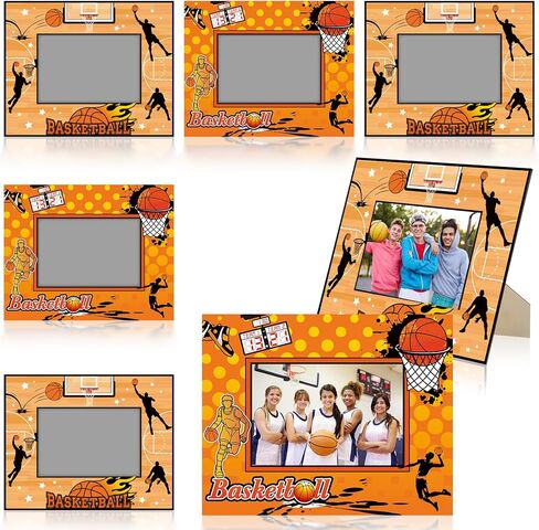 Sumind 6 Pcs Basketball Picture Frame Wooden Sport Themed Photo Frames 4x6 Photograph Gifts for Athletes Coach Team Sports Theme Gifts Tabletop or Wall Display Picture Home Office Decorations in Saudi Arabia