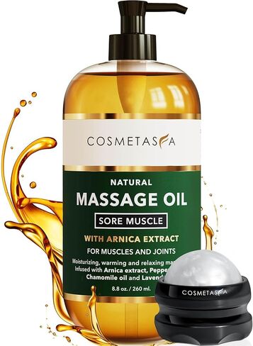 Lavender Relaxation Massage Oil with Massage Roller Ball - No Stain 100% Natural Blend of Spa Quality Oils for Calming, Aromatic, Soothing Massage Therapy in Saudi Arabia