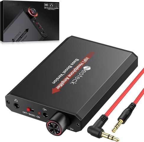 Neoteck 3.5mm Headphone Amp with Bass Boost Portable HiFi Headphone Amplifier, 16-150 Ohm, Aluminum Matte Surface for Mac, Phones, iPad, MP3, MP4 Computers PS4 PS5 Controller in Saudi Arabia