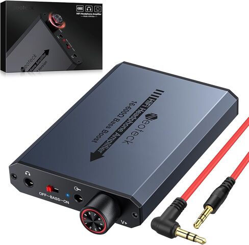 Neoteck 3.5mm Headphone Amp with Bass Boost Portable HiFi Headphone Amplifier, 16-150 Ohm, Aluminum Matte Surface for Mac, Phones, iPad, MP3, MP4 Computers PS4 PS5 Controller in Saudi Arabia
