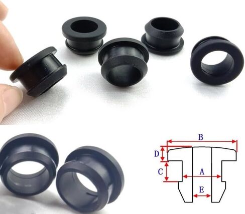 10pcs Hollow Rubber Hole Caps Black Snap-on Grommet Plugs Wire Cable Wiring Protect Bushes O-rings Sealed Gasket 2-30mm(A13mm (E10mm) 40pcs) in Saudi Arabia