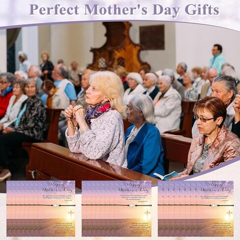 Remuuly Mother's Day Gifts for Church Christian Cross Bracelets with Bible Verse Cards Adjustable Religious Bracelets for Mom in Saudi Arabia