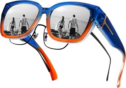 LVIOE Polarized Fit Over Sunglasses for Women Men Oversized Square Over Glasses Sunglasses with UV Protection in Saudi Arabia