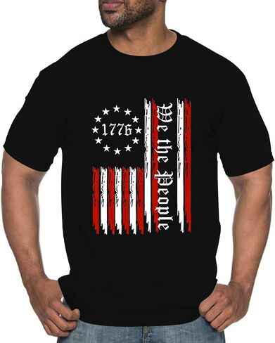 American Flag Shirts for Men 4th of July Patriotic T Shirt USA Memorial Day Tee Tops in Kuwait