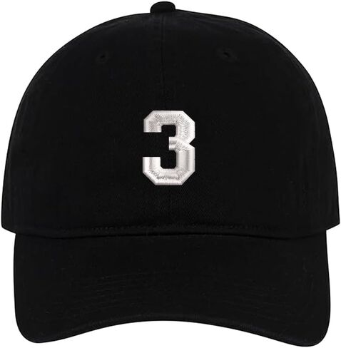 0-99 أرقام التطريز قبعات البيسبول للجنسين القطن قابل للتعديل قبعة مريحة أنيقة النساء الرجال in Kuwait