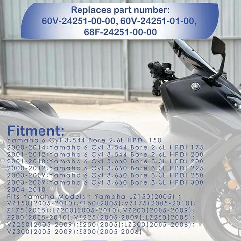 New Fuel Filter 60V-24251-00-00 Compatible with 2000-2014 Yamaha 150-300 HP HPDI Replace 60V-24251-01-00,68F-24251-00-00 in Kuwait