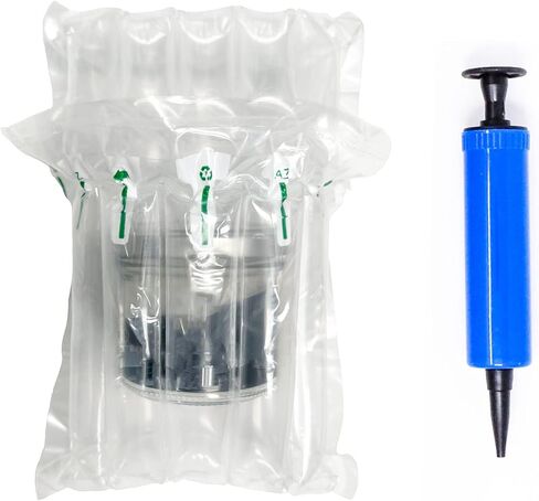 Innovative Haus Pack of 25 7 Inch x 8 Inch Inflatable Air Pillow Pouch Protectors with Free Pump for Heavy Duty Packing and Shipping Packaging Supplies. Protect Fragile Items for Moving and Storage in Kuwait