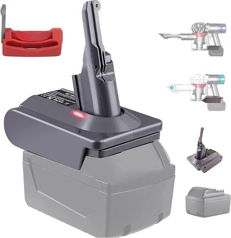 New V8/V7 Battery Adapter Compatible with Dyson V8 Battery Adapter for Milwaukee M18 18V Battery to Dyson V7/V8 Handheld Vacuum Converter for Dyson V7/V8 Series Vacuum Cleaner, with Trigger Lock in Kuwait
