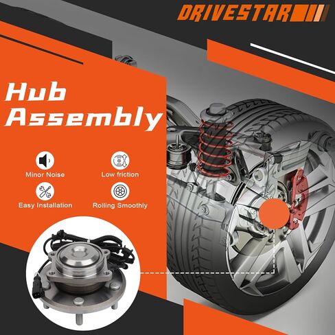 DRIVESTAR 512493 محور العجلة الخلفية ومجموعة المحامل متوافقة مع Chrysler Town & Country 12-16، Dodge Grand Caravan 2012-2020، Ram C/V 2012-2015، Volkswagen Routan 12-13 w/ABS in Saudi Arabia