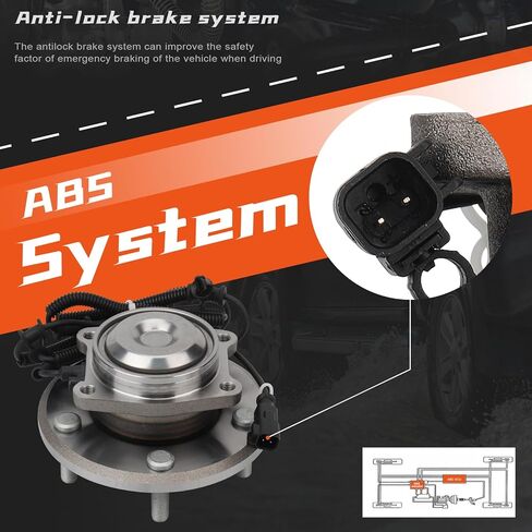 DRIVESTAR 512493 محور العجلة الخلفية ومجموعة المحامل متوافقة مع Chrysler Town & Country 12-16، Dodge Grand Caravan 2012-2020، Ram C/V 2012-2015، Volkswagen Routan 12-13 w/ABS in Saudi Arabia