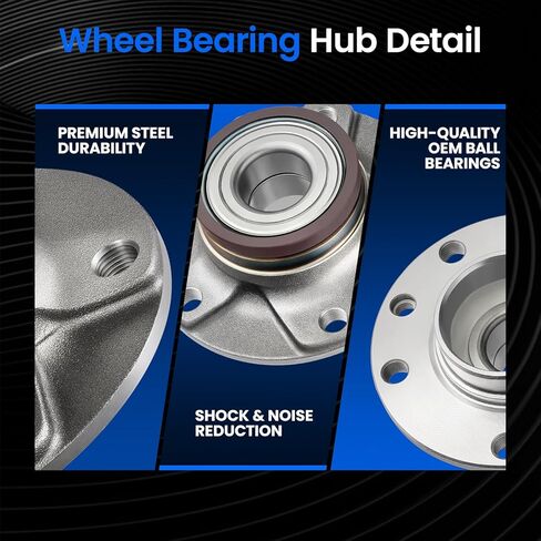 512510 Rear Wheel Bearing and Hub Assembly Compatible with Dodge Dart 2013-2016 1.4L 2.0L 2.4L GAS, Replaces HA590474, 68082150AC, 5-Lug with ABS 2PCS in Saudi Arabia