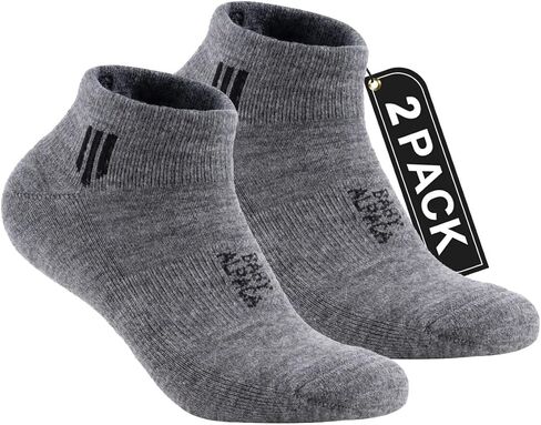 Alpaca Wool Ankle Socks 2 pairs Men&Women Summer Midweight Socks Moisture Wicking Cushion Anti-blister in Saudi Arabia