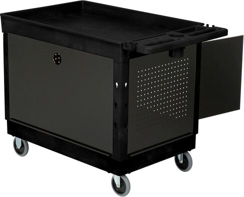 Global Industrial Utility Cart w/2 Tray Shelves, 500 lb. Capacity, 44"L x 25-1/2"W x 32-1/2"H in Saudi Arabia